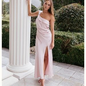 Petal & Pup Lolana Draped One Shoulder Dress Size L